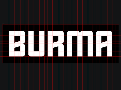 Burma Wordmark Grid branding logo minimal typography