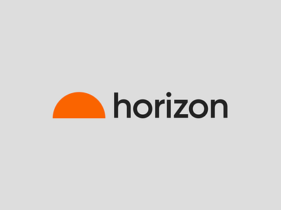 horizon branding design illustration logo minimal typography