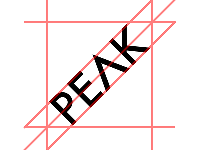 peak branding design logo minimal typography