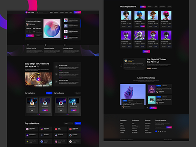 Neftron-NFT Marketplace Website bitcoin blockchain btc cryptoart cryptocurrency dark darktheme ethereum exploration landing page marketplace nft nftmarketplace nfts token ui ui design ux ux design website