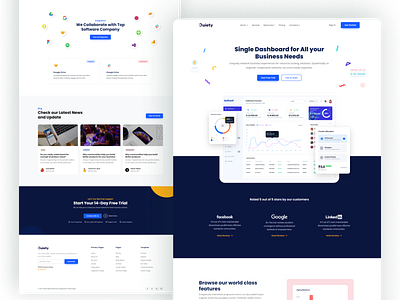 Quiety-Saas Landing page app app landing b2b business design fintech hero hero section home page landing page product saas saas landing page saas website sales ui ui design ux web design website design