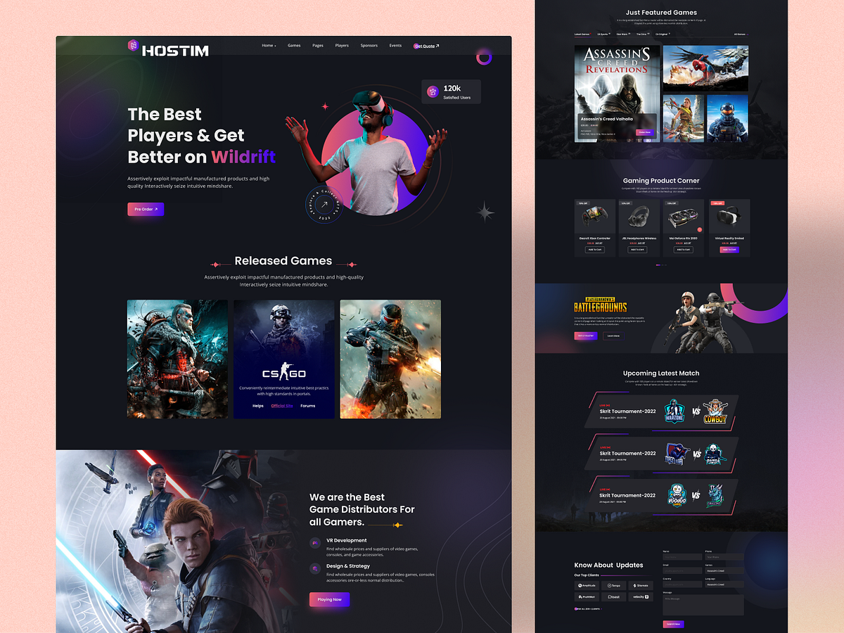 Virtual Gaming Platform by ThemeTags 🏅 on Dribbble