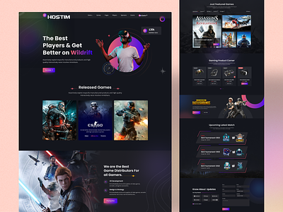 Gaming Website designs, themes, templates and downloadable graphic elements  on Dribbble