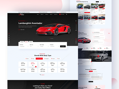 Autohive-Car Dealership Website auto car design landing page motors ui design ux website website design