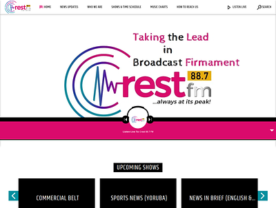 Crest887fm.com - Website is Live design radio station responsive design web website design