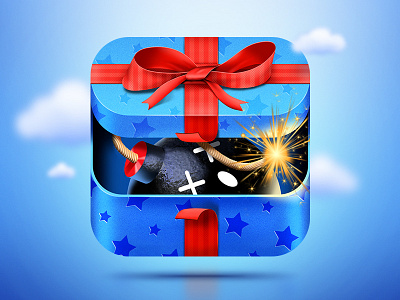 Gifts! icon app icon blue gift icon present red