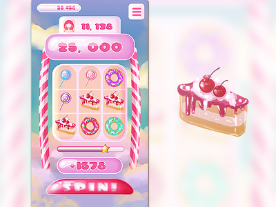 Mobile game art cake casual cgart cute design digital draw drawing game graphic illustration mobile sweets ui