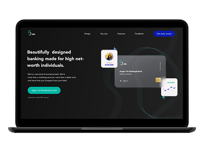 Sats - Landing page design (Dark theme) design illustration ui ux we web