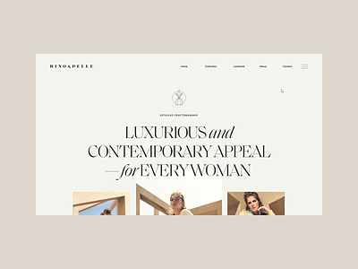 Rino & Pelle beauty clean clothing fashion minimal pastel serif slider typography web webdesign website women