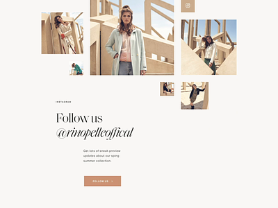 Rino & Pelle—Instagram animation collage elegant fashion grid instagram lifestyle luxury scroll animation serif smooth ui web webdesign website woman women zoom