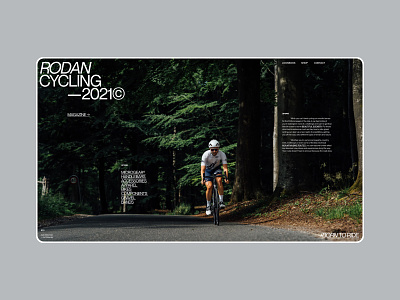 Layout (001) - Cycling Magazine apparel bicycle bike clean cycling editorial hero layout magazine minimal race sport swiss typography ui web webdesign website
