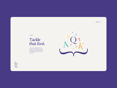 Glossarie—Tackle that book animation book branding clean color colorful colour colourful copywriter copywriting letters minimal motion graphics serif symbols typography ui web webdesign website