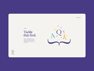 Glossarie—Tackle that book animation book branding clean color colorful colour colourful copywriter copywriting letters minimal motion graphics serif symbols typography ui web webdesign website