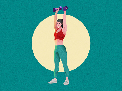 Fitness Girl Illustration