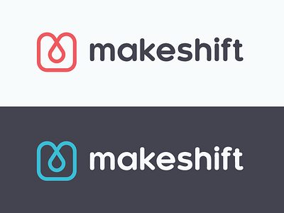 Makeshift logo exploration blue brand design icon lines lockup logo loop make makeshift red shift