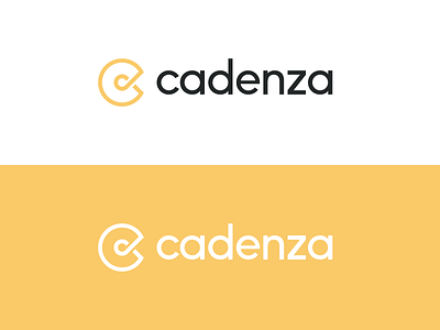 Cadenza Lockup brand branding cadenza icon identity lockup logo logotype sketch yellow