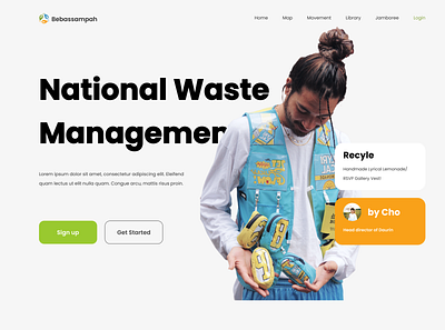 Landing Page Revamp of bebassampah.id branding design graphic design typography ui ux