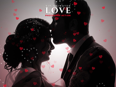 Gif Animated Love Photoshop Action add on beautiful commercial use download gif gif animation gift idea gogivo graphic design instant download love photoshop photoshop action premium romance smooth animation valentine day valentines day gift