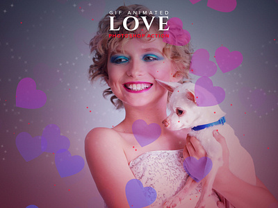 Gif Animated Love Photoshop Action add on beautiful commercial use download gif gif animation gift idea gogivo graphic design instant download love photoshop photoshop action premium romance smooth animation valentine day valentines day card valentines day gift