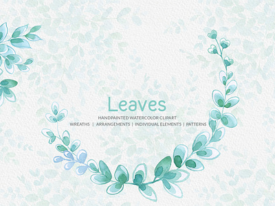 Leaves Handpainted Watercolor Clipart