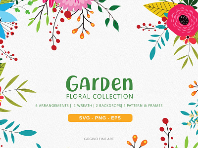 Garden Floral Clipart Collection