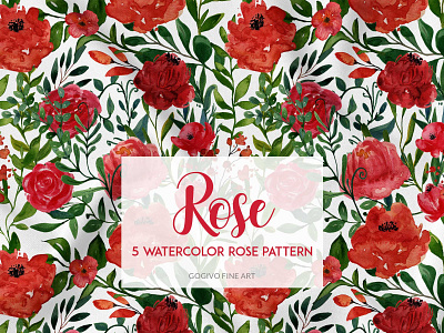 Free Rose Watercolor Patterns