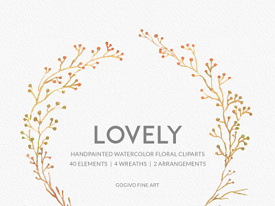 Free Lovely FLoral Cliparts | Watercolor PNG Illustrations