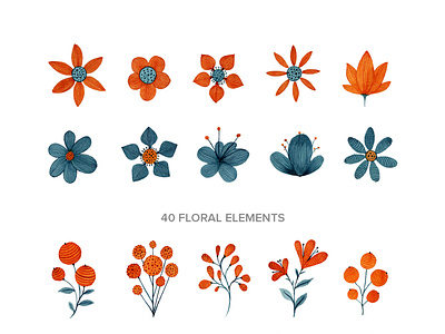 Free Lovely Blossom 40 Floral Watercolor Clipart