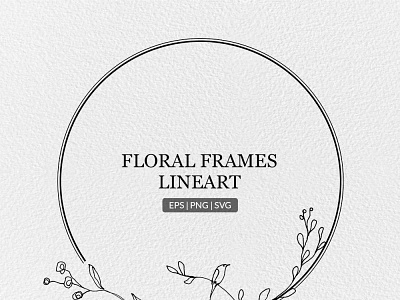 Free Floral Frames Line Art