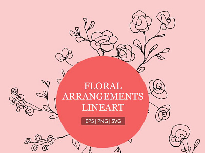 Free Floral Arrangements Lineart