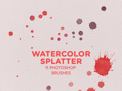 Free Watercolor Splatter Photoshop Brushes