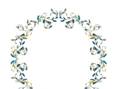 Free Floral Decorative Wreath Floral Vector Clipart