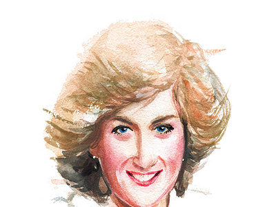 Free Diana Princess Of Wales Watercolor Clipart PNG
