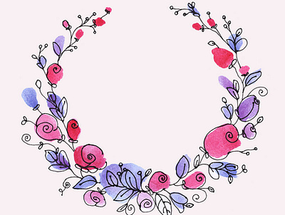 Watercolor floral wreath clipart beautiful wreaths floral design flower flower clipart flower illustration flowers gogivo illustration instantdownload line drawing pink flowers watercolor clipart watercolor flowers wreath wreath clipart wreath illustration wreath png wreaths