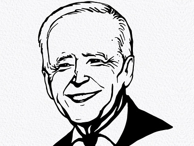 Joe Biden President Of United States Of America Clipart america clipart creative digital artwork drawing gogivo hand drawn illustration line drawing people silhouette sketching vector clipart vector illustration