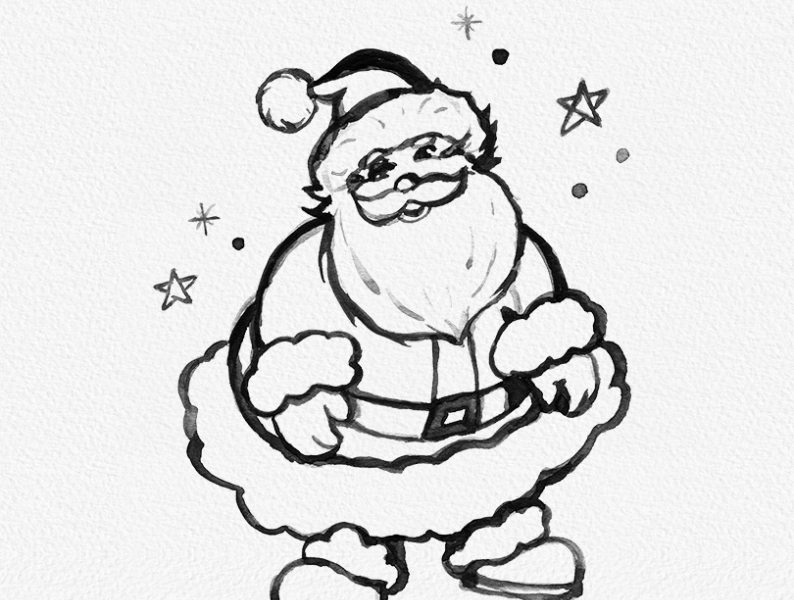 Santa Claus Easy Drawing for Beginners | How to draw Santa Claus - Pencil  Sketch | Merry Christmas - YouTube