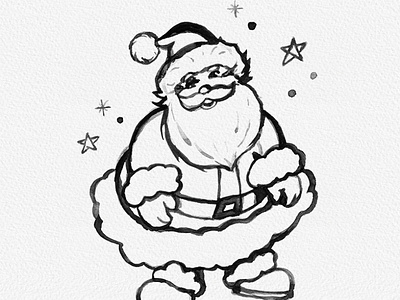 Christmas Santa Claus Watercolor Clipart