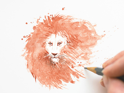 Free Handpainted Watercolor Lion Painting Clipart animal artist artwork clipart cliparts creative design donload download drawing fineart free freebie gogivo graphics illustration lion lionpainting painting wildlife