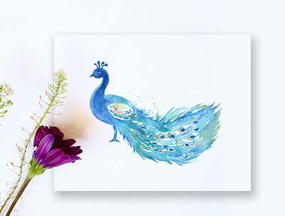 Free Peacock Watercolor Painting artwork artworks bird bird illustration clipart design download drawing fineart free gogivo gogivofineart graphics illustration painting peacock painting sketch tutorial watercolor watercolour painting