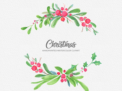 Free Christmas Watercolor Clipart