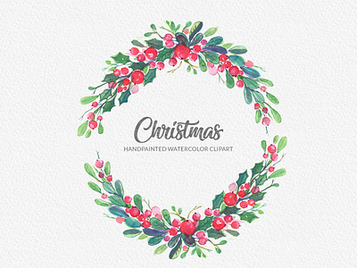 Free Christmas Watercolor Clipart