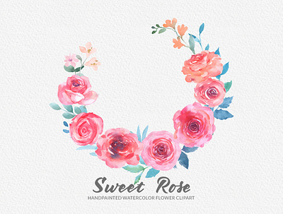 Sweet Rose Watercolor Clipart blush rose clipart digital clipart download floral clipart floral design floral wreath and pattern flower graphic illustration gogivo handpainted illustration png red rose rose flower clipart rose flower illustration rose watercolor clipart sweet rose watercolor watercolor flower clipart