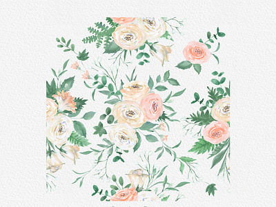 Elegant White Rose Floral Clipart