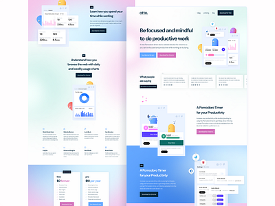 otto. - Single page redesign colorful design illustrated illustration landing page lp redesign single page study ui uidesign ux website
