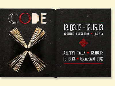 Code X black book arts books branding graphic handmade photographic qr code red web