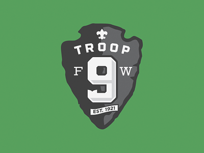 Troop 9 9 arrowhed illustration scout troop