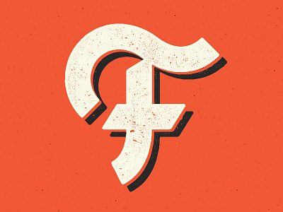 Prospective new personal brand blackletter cole f freeman grit logo orange tanner