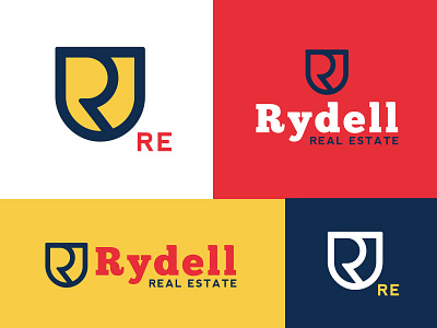 Rydell RE 2 basic clean cole freeman identity logo r real estate shield tanner vector