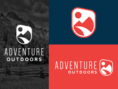 Adventure Outdoors Comp 2 clean logo mountains navy vector