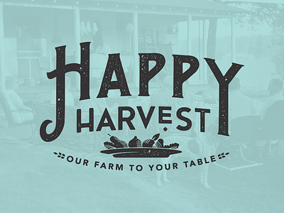 Farm To Table food grain happy harvest identity log type vector